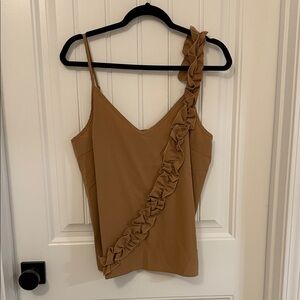 SHEIN Camel Ruffle Accent Camisole